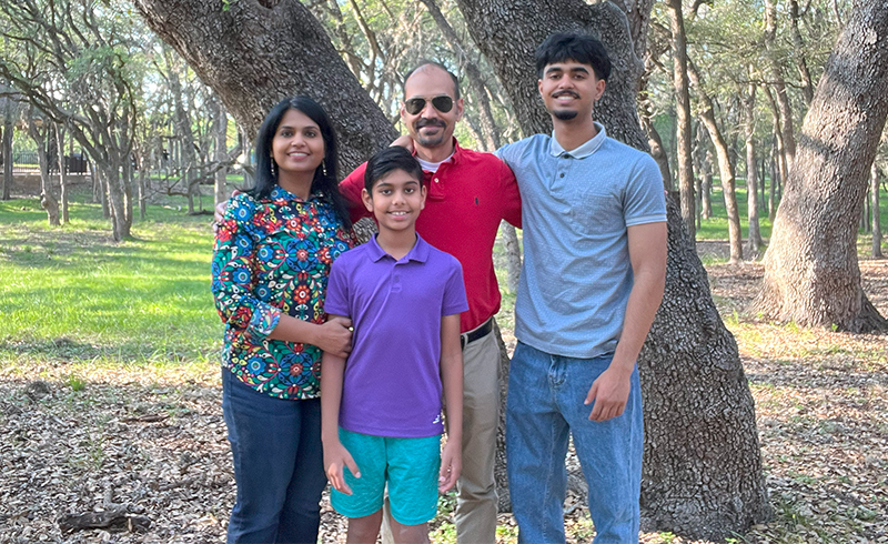 Dr. Chandran and her family